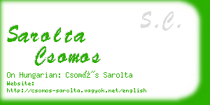 sarolta csomos business card